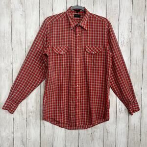 Vintage Resilio Sportswear Plaid Long Sleeve Button Down Casual Holiday Shirt